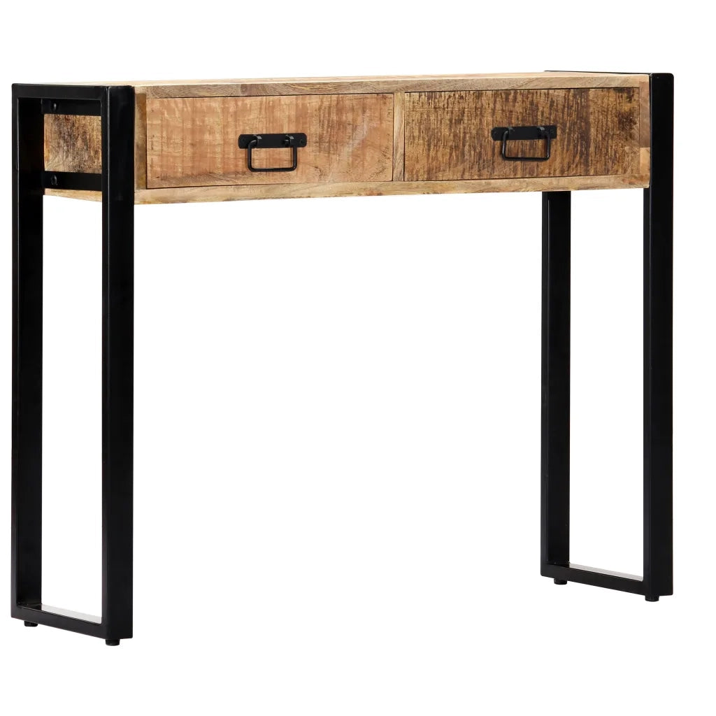 Tavolo Consolle | Tavolo d'Ingresso 90x30x75 cm in Legno Massello di Mango
