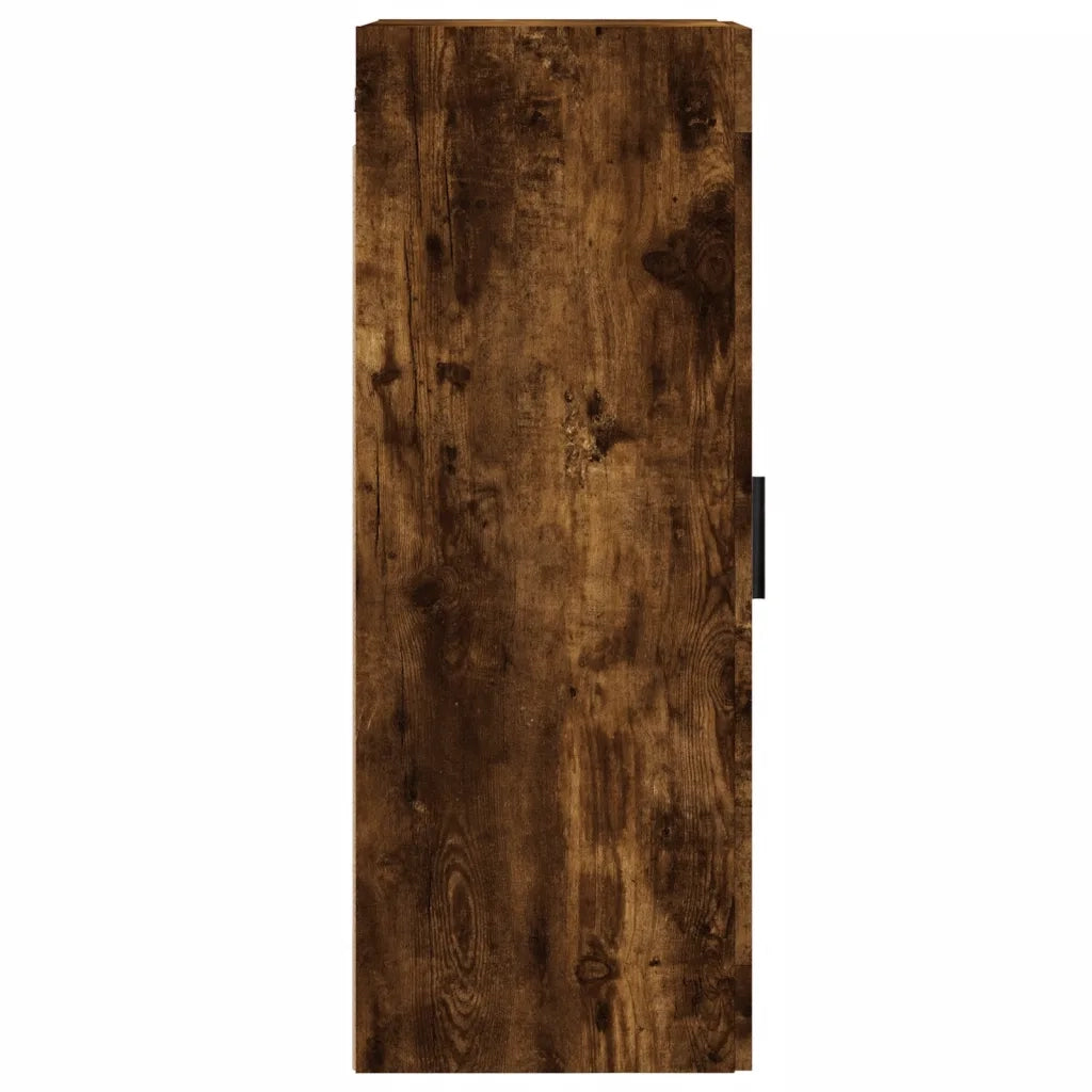 Armadietto a Muro | Mobile a Parete Rovere Fumo 34,5x34x90 cm in Legno Multistrato
