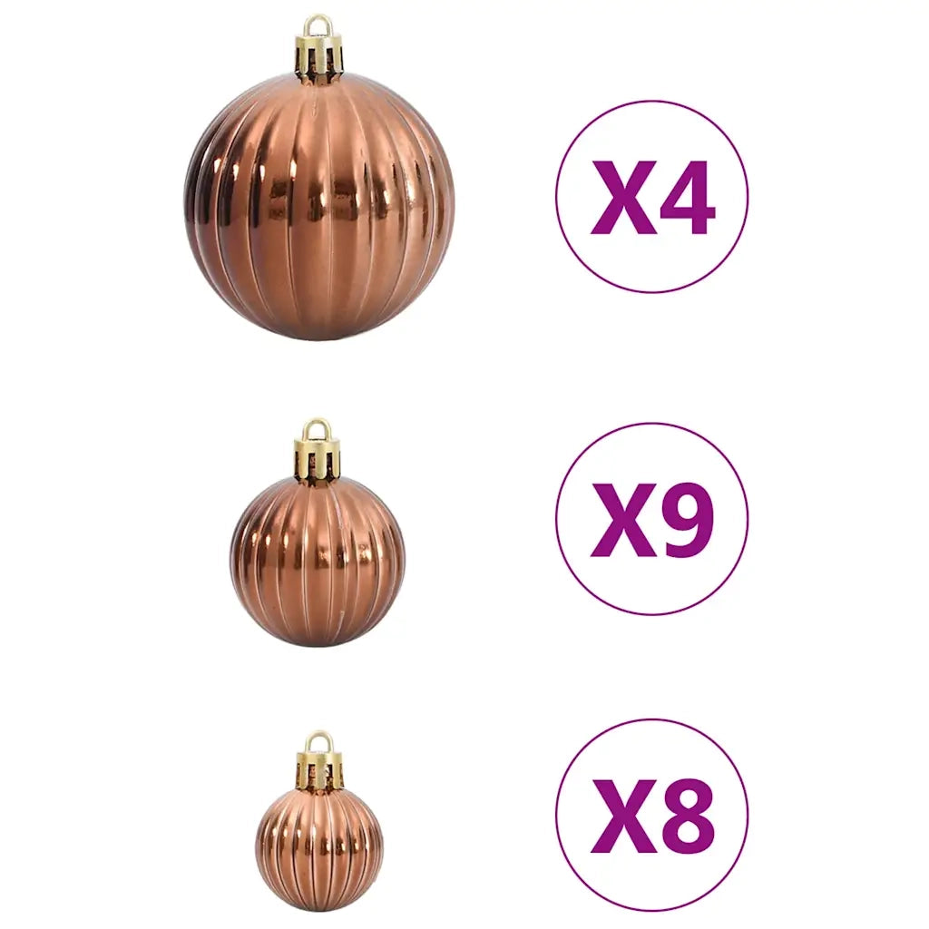 Palline di Natale 98 pz Marroni Ø3/4/6 cm 4100014