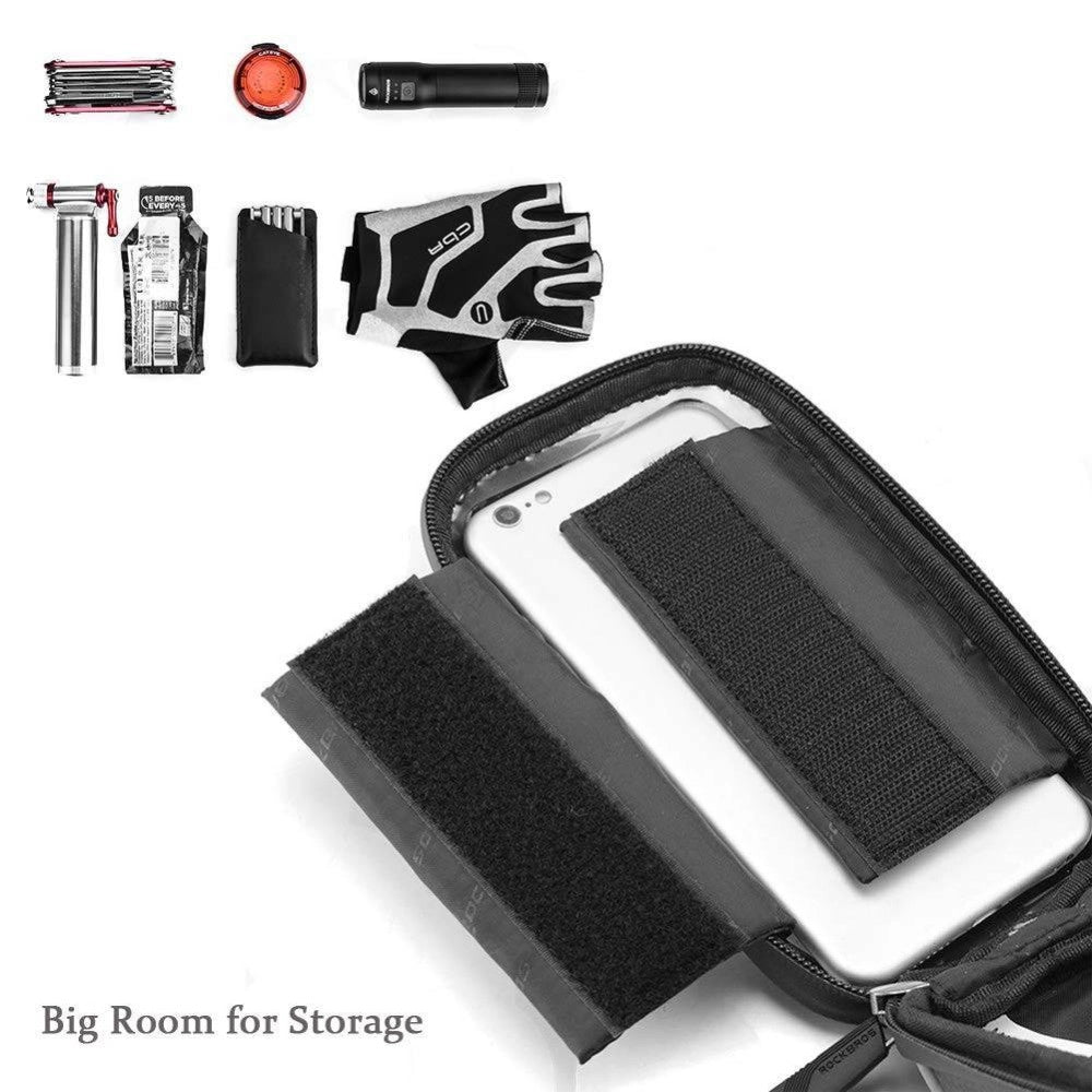 Trade Shop - Porta Cellulare Smartphone Per Bicicletta Supporto Borsa Astuccio Impermeabile -