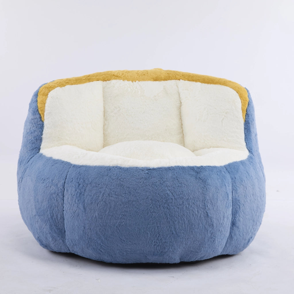 POUF Gigante Multicolore in Faux Fur con imbottitura in schiuma sminuzzata
