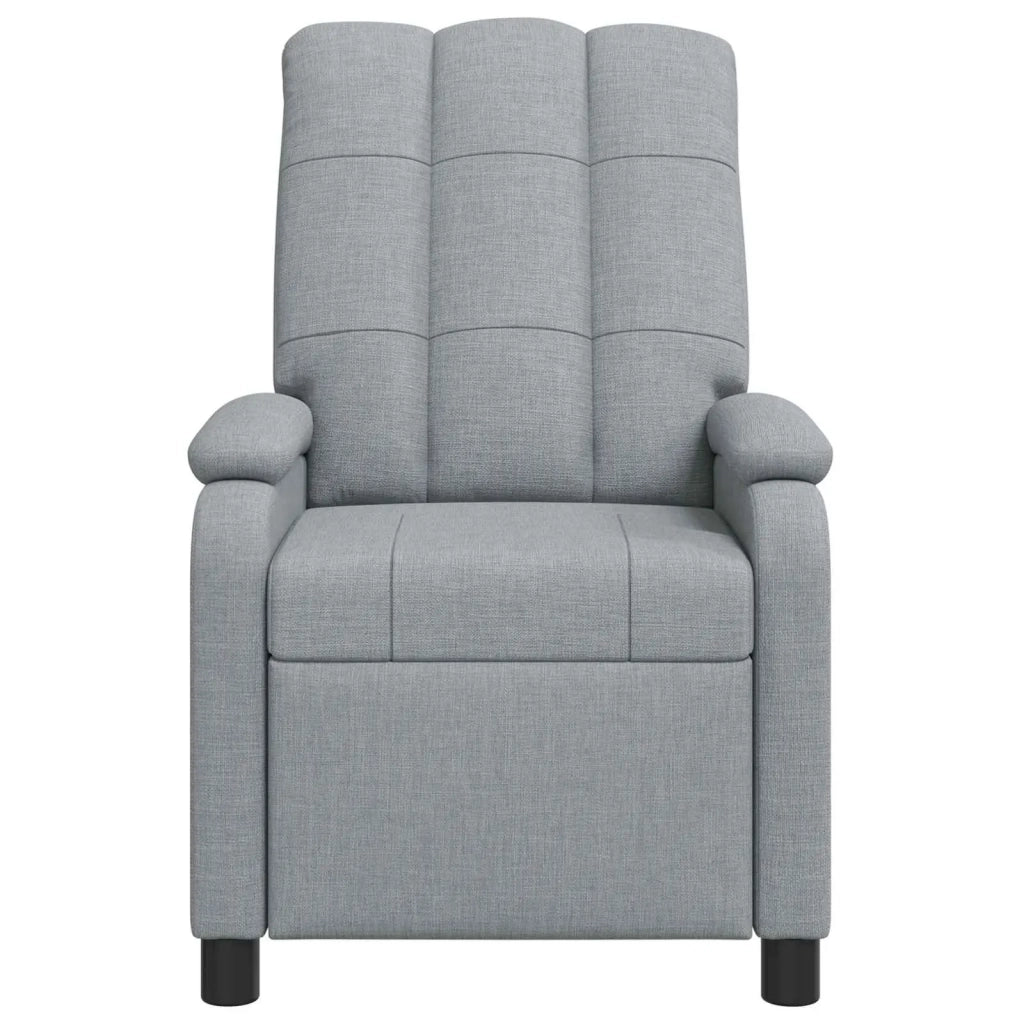 Divano Sedia-Poltrona reclinabile Grigio Chiaro Tessuto 643145