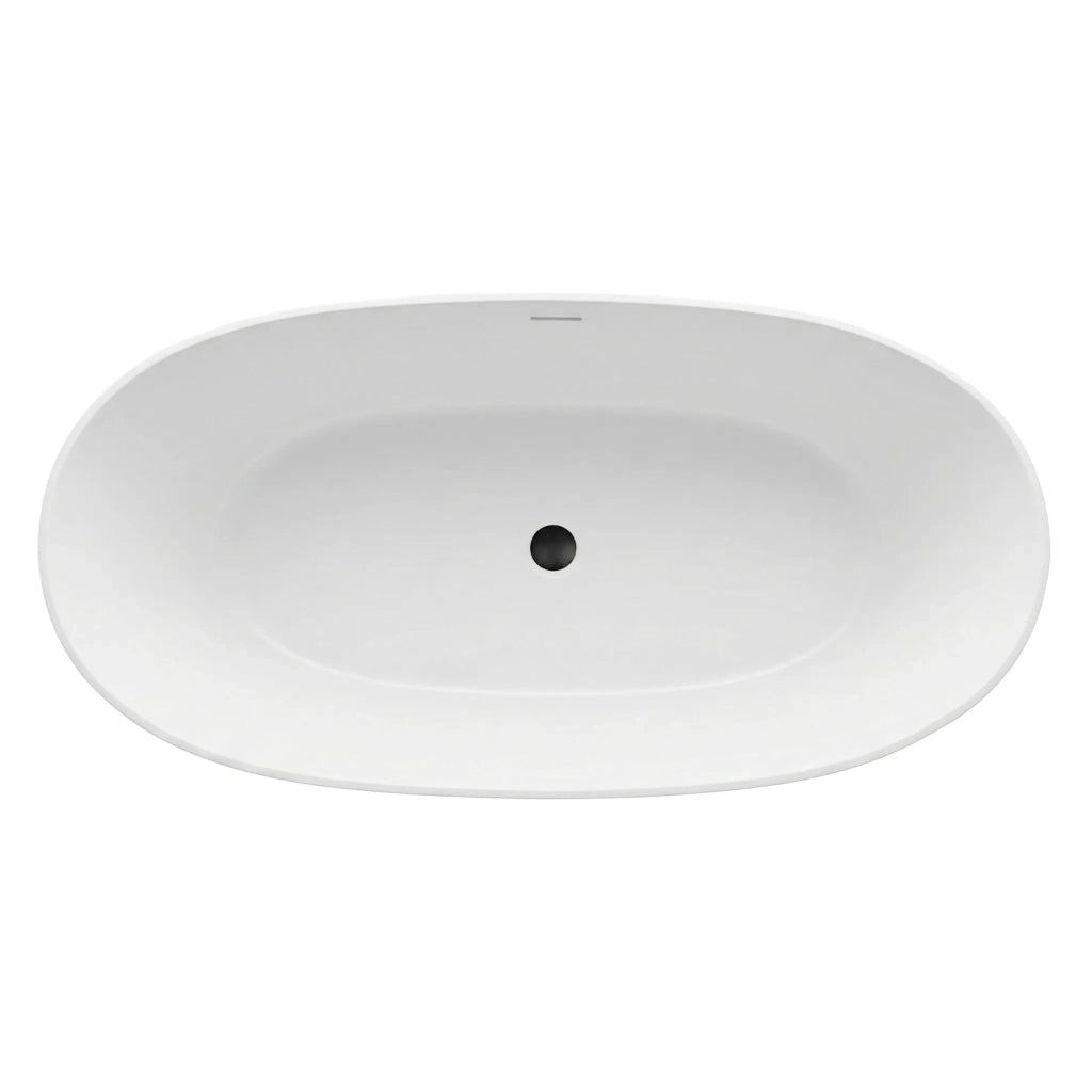 Vasca Da Bagno Freestanding In Acrilico Roma 170 Copritappo oro spazzolato