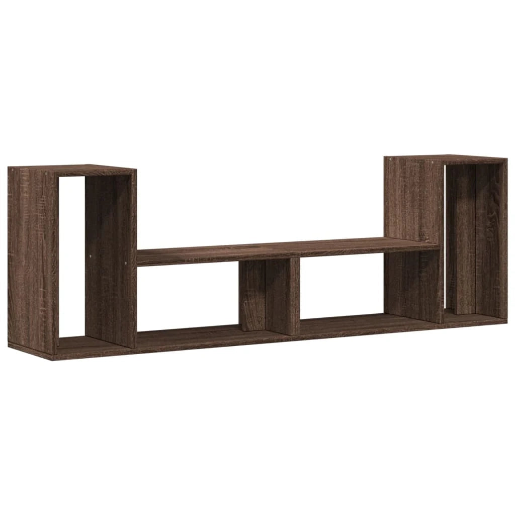 Mobile TV multimediale scaffale TV credenza mobile TV sala da pranzo soggiorno camera da letto 2 pezzi rovere 75 x 30 x 50 cm legno ingegnerizzato marrone 02_0028601