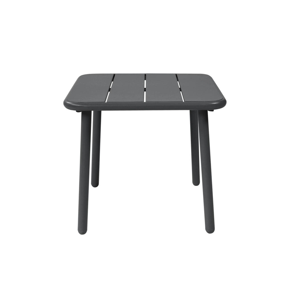 Tavolino da giardino quadrato in acciaio, 45 cm, antracite