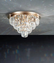 PLAFONIERA CASTLE PICCOLA 9 LUCI ATTACCO G9 COLORE ORO D.40CM