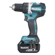Makita DDF484RTJ LXT Trapano Avvitatore Cordless 18V 2x5.0Ah Li-Ion Brushless 21 Posizioni Coppia Mandrino Autoserrante 13 mm Doppio LED XPT Protezione Polvere Acqua colore Nero Blu