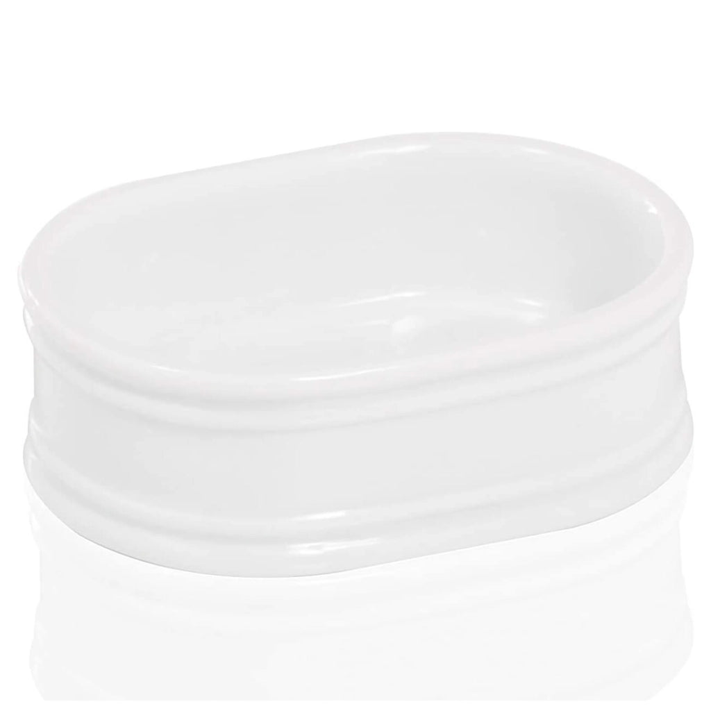 PORTASAPONE IMPERO 12X9XH4CM BIANCO PORCELLANA