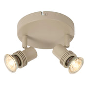 Faretto da soffitto doppio taupe GU10 Lucide KIANTI