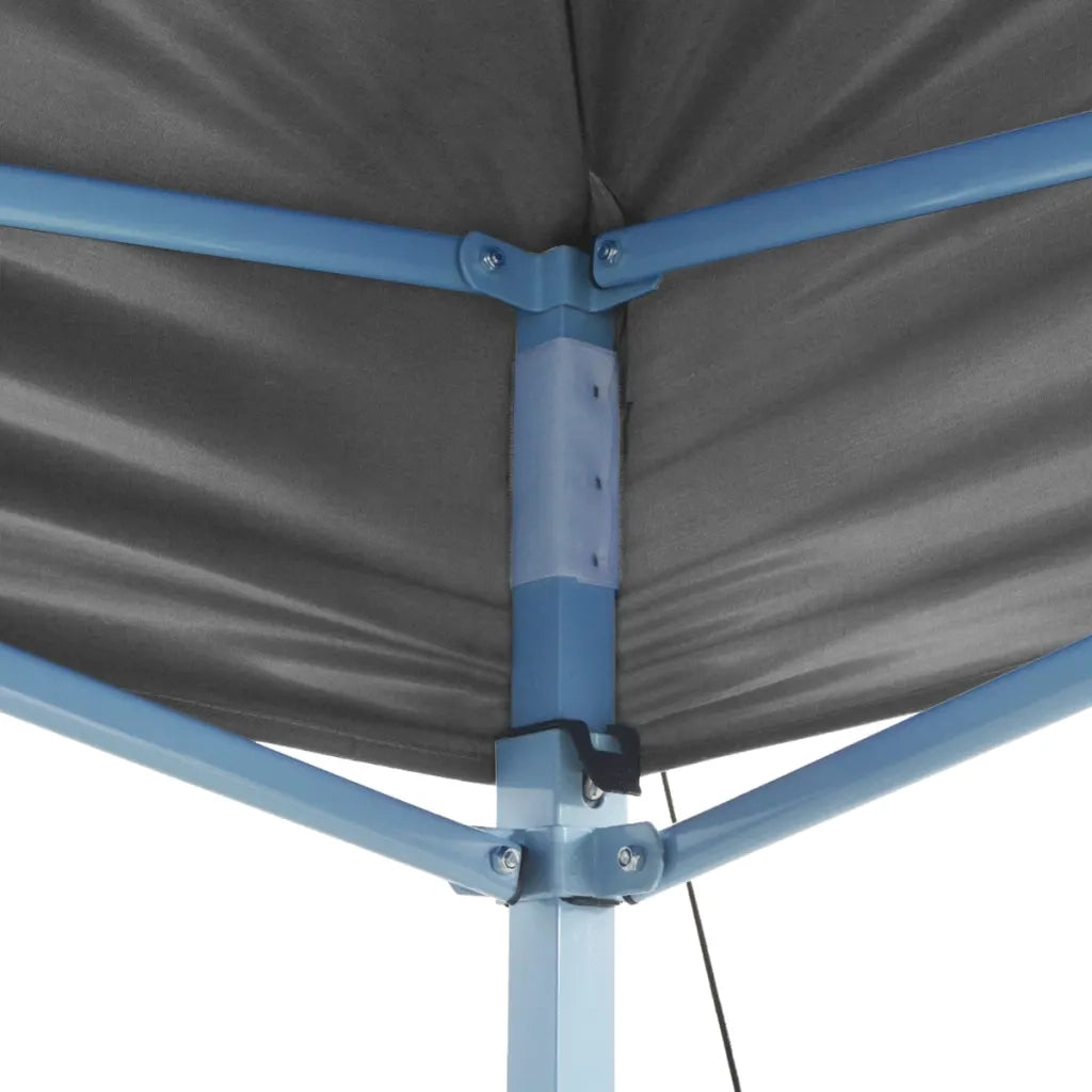Gazebo Professionale Pieghevole 2 Pareti 2x2m Acciaio Antracite 48884