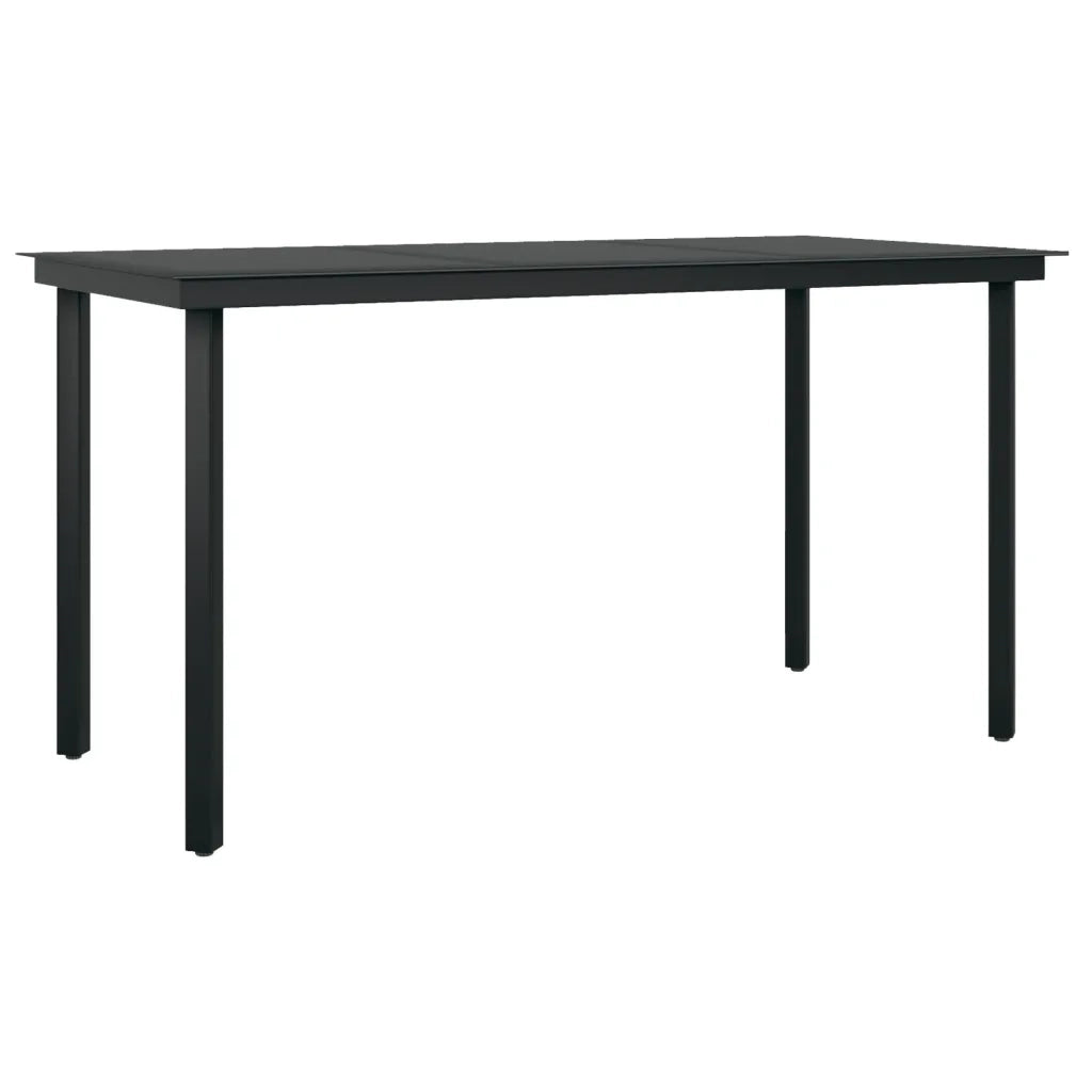 Set da Pranzo per Giardino 7 pz con Cuscini Marrone e Nero cod mxl 42242