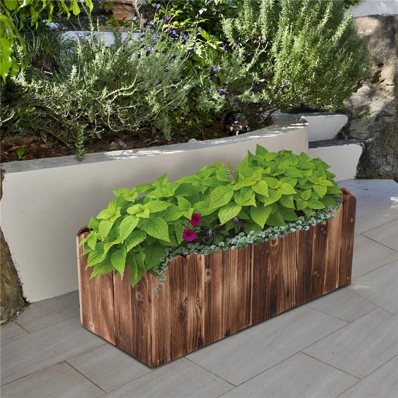 FIORIERA A BOX RETTANGOLARE PER PIANTE 80 X 33 X 30 CM IN LEGNO DI ABETE