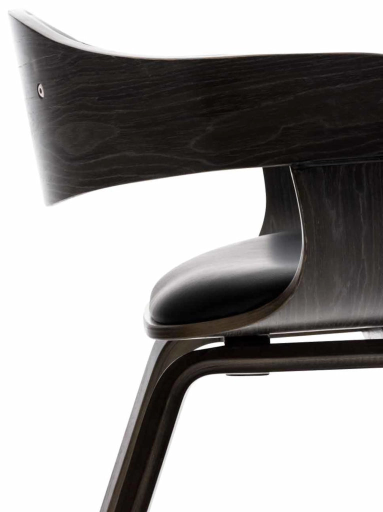 Set di 2 sedie Kingston in finta pelle nero/grigio