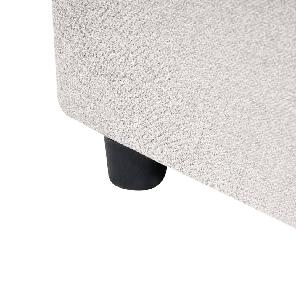 Letto matrimoniale in Tessuto beige chiaro con Cassetti 180 x 200 cm Design tradizionale