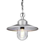 Lampada a sospensione esterna cromata E27 60W Klampenborg Elstead