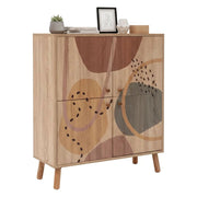 Credenza Agyemang, Buffet da soggiorno, Madia da salotto, Dispensa da cucina, 95x36h111 cm, Multicolore