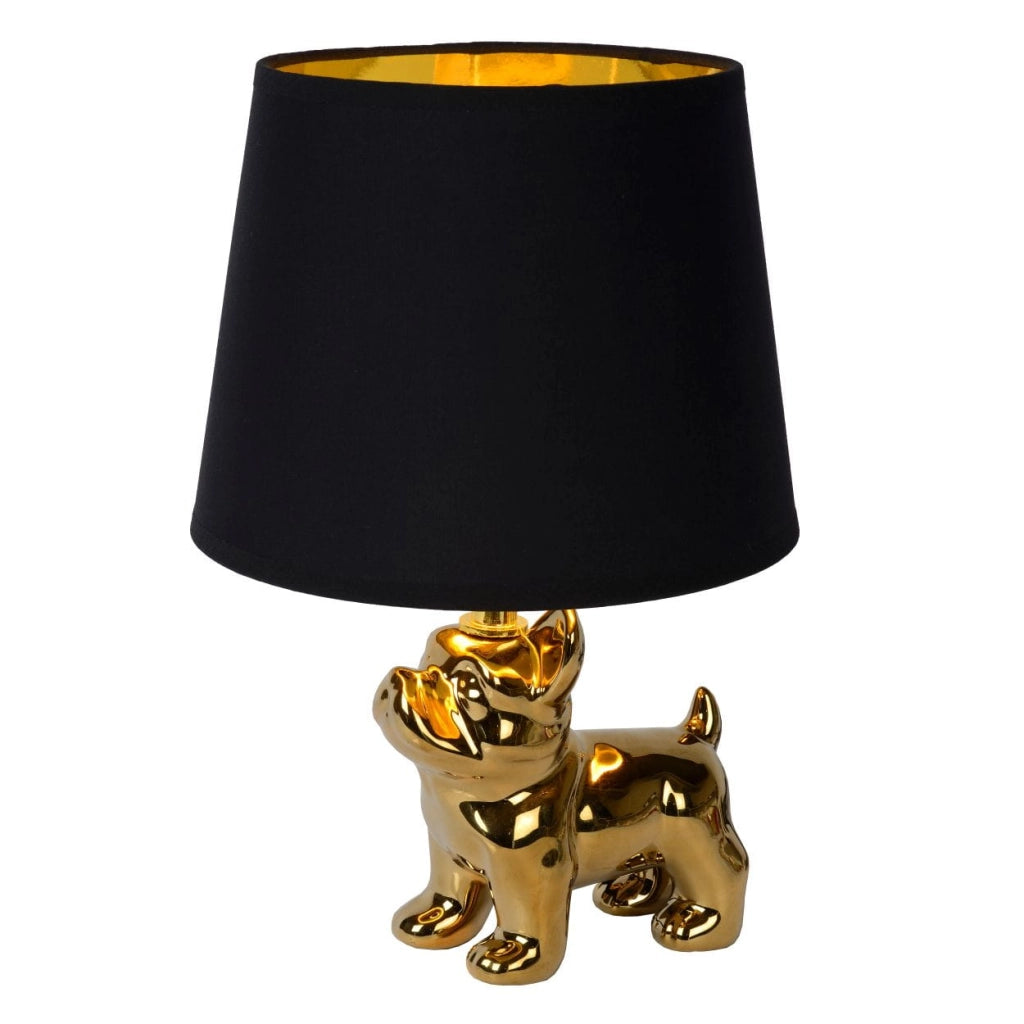 Lampada da tavolo Lucide Sir Winston oro/nera E14 40W