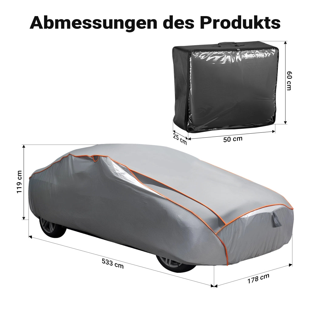 Telo copriauto integrale XL 533x178x119 cm Telone di protezione auto contro grandine neve e pioggia