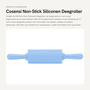 Antikleef 9 Pollici - Rullo in Silicone - Manico in Legno - Sicuro - Facile da Pulire - Solido - Bakrol