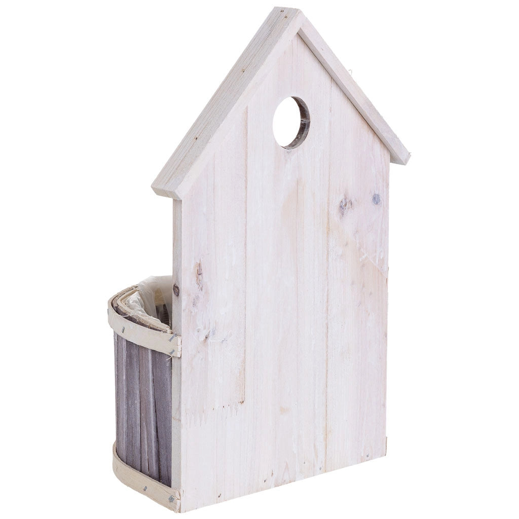 Supporto per fioriera rotondo in bambù grigio 20x11x27/10H cm
