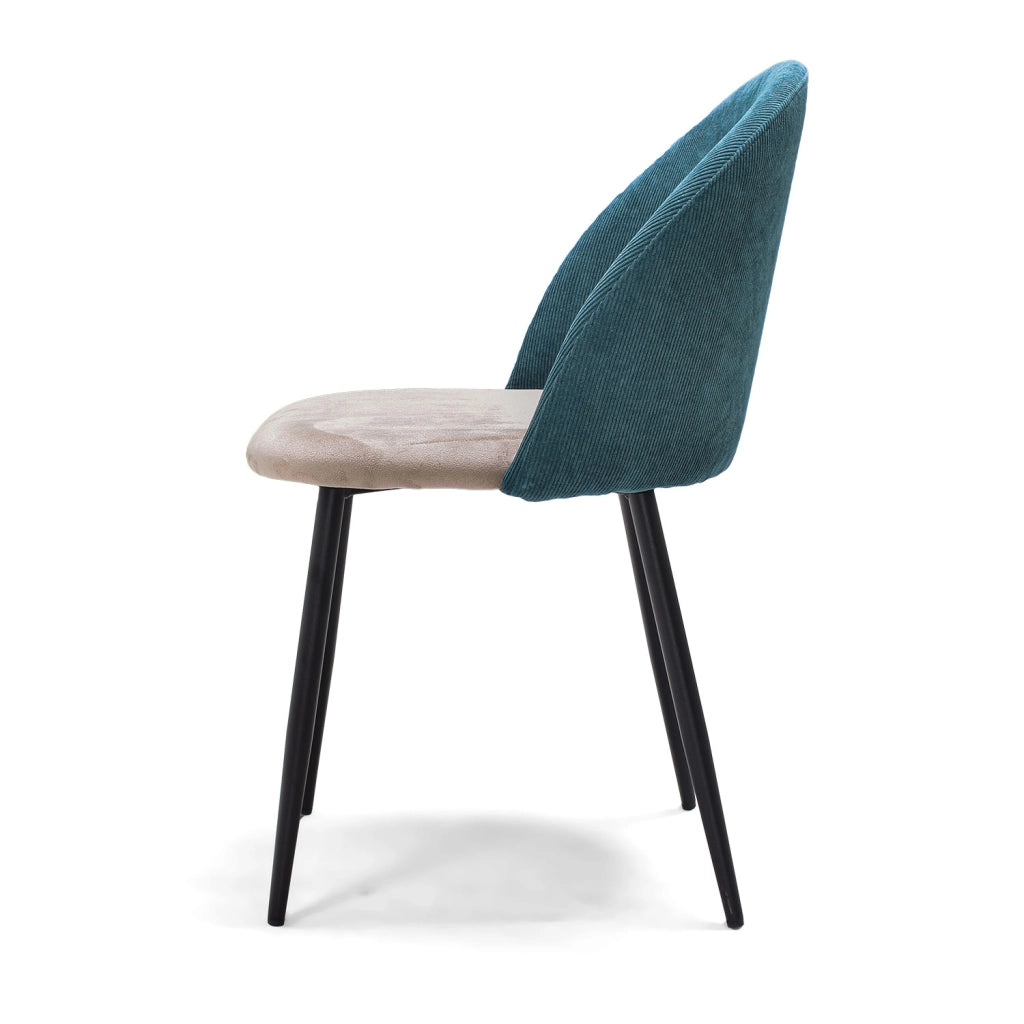 DUNDEE - Set di 2 sedie di design in velluto