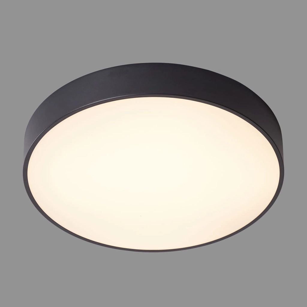 Plafoniera LED Italux Orbital tonda nero 40cm 30W 3000K