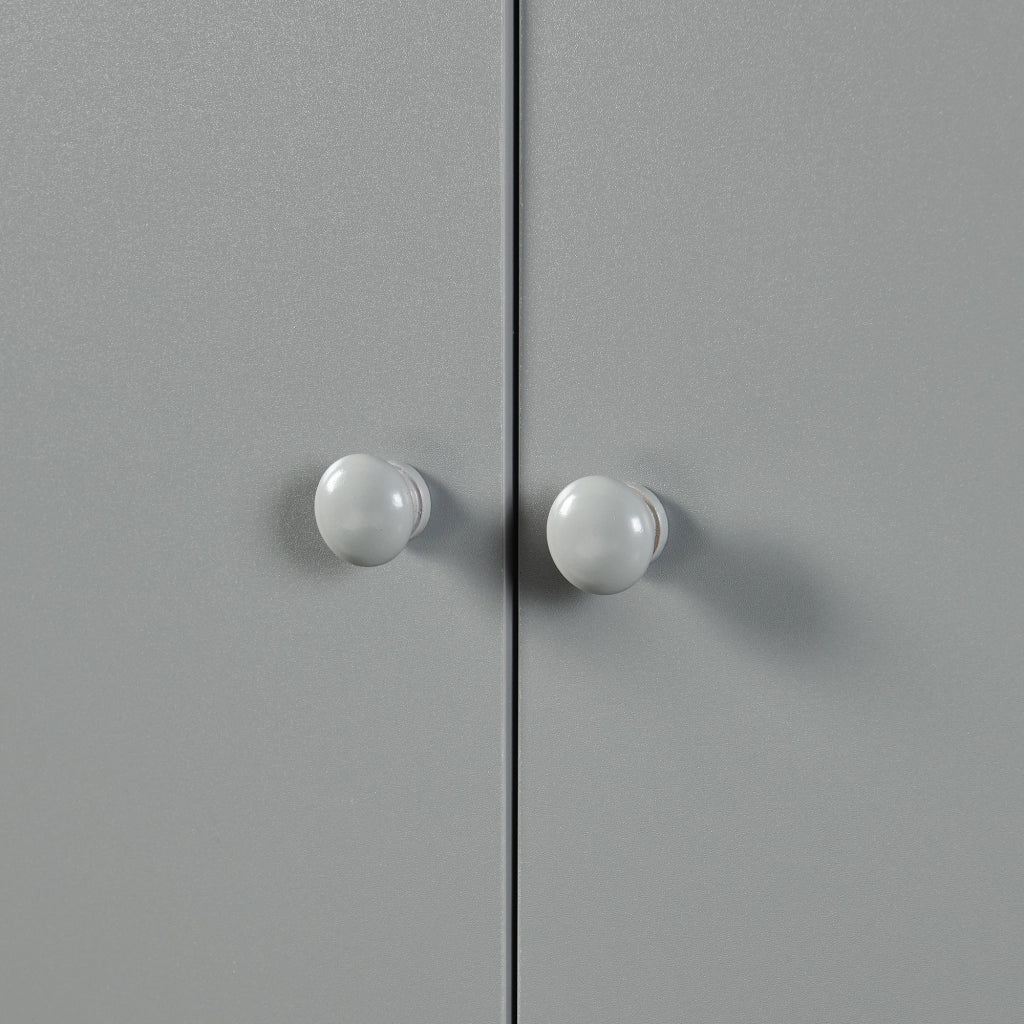 Armadio Beldinupp per Cameretta a 2 Ante e Cassetto 123 x 60 x 40 cm - Effetto Rovere/Grigio [en.casa]
