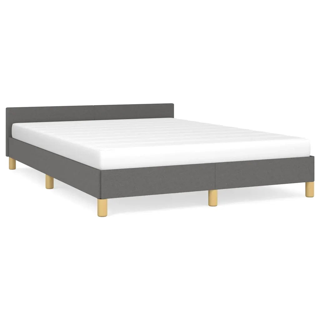 Giroletto senza Materasso-Struttura Letto Grigio Scuro 140x200 cm Tessuto 374582