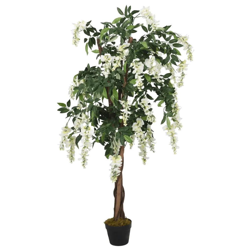 Glicine Artificiale 1470 Foglie 200 cm Verde e Bianco CFW8174908
