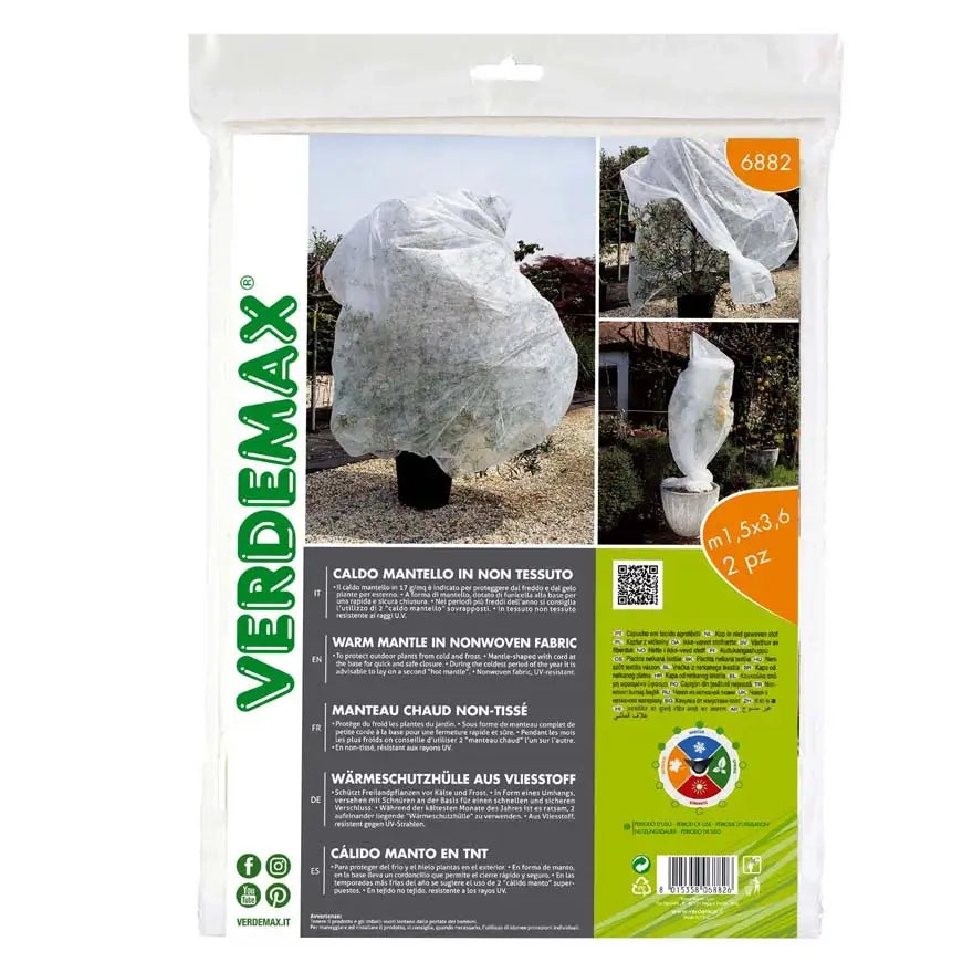 Caldo Mantello in TNT 17 g/m² – Busta 2 Pezzi – Misura 2,2 x 4,4 m – Bianco