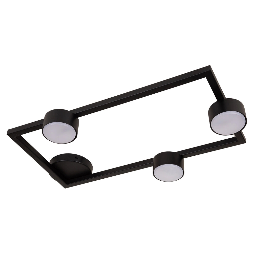 Plafoniera moderna nera rettangolare 3xGX53 Frame Sigma