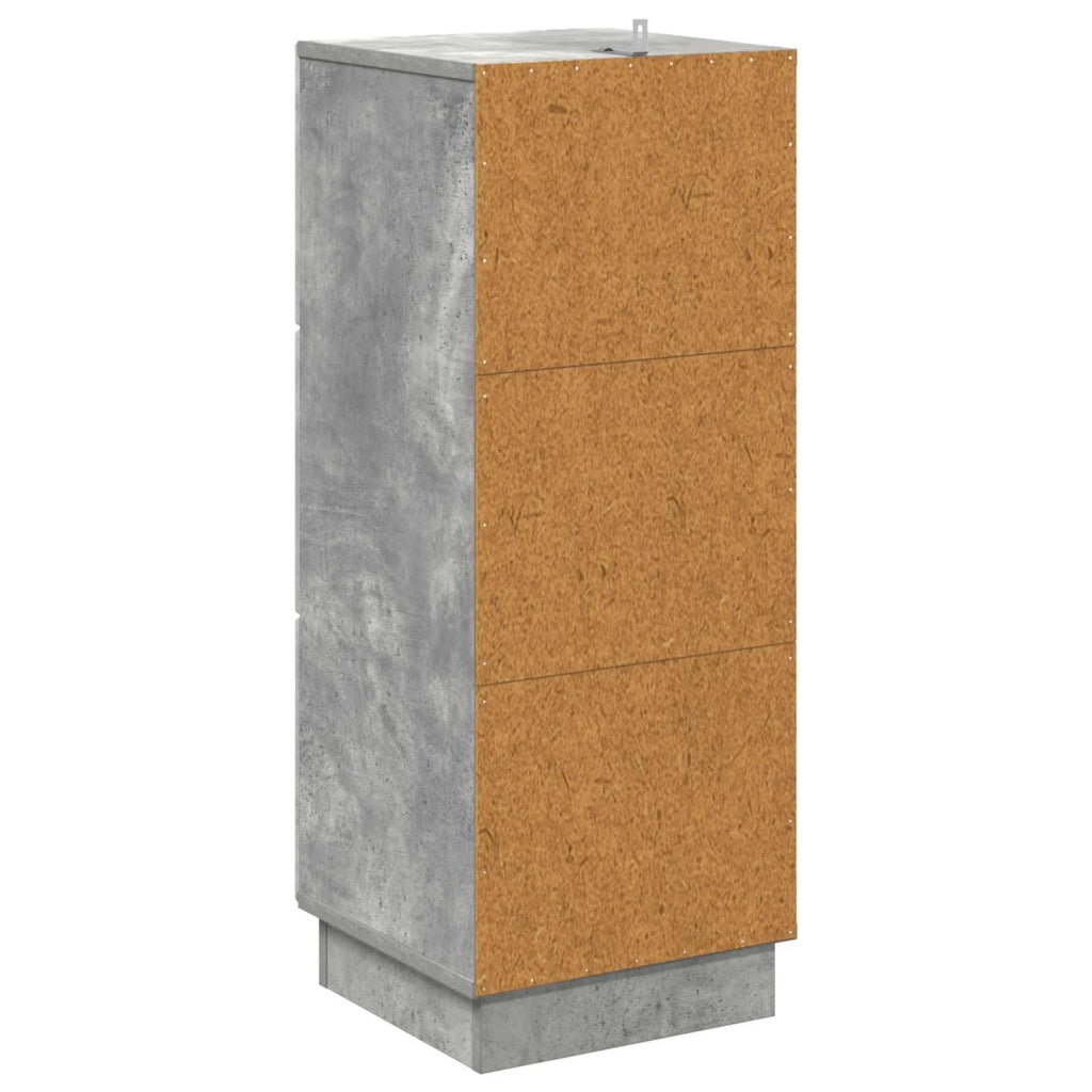 Mobile con Cassetti Grigio Cemento 33 x 34,5 x 87 cm