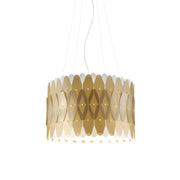Sospensione Moderna Amanda Polilux ® New Gold E Metallo Cromo 1 Luce E27 D50Cm
