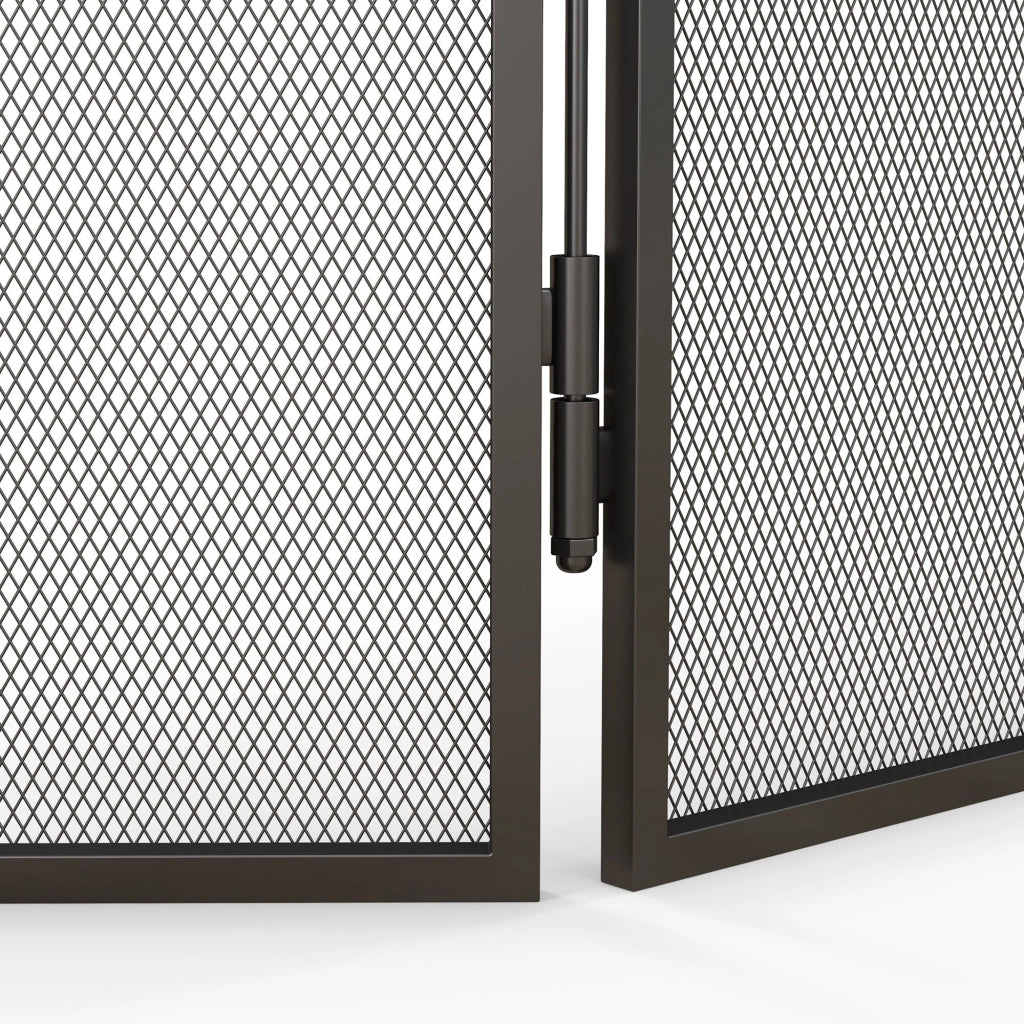 Parascintille con Antine 96x1,3x56 cm in Metallo Nero