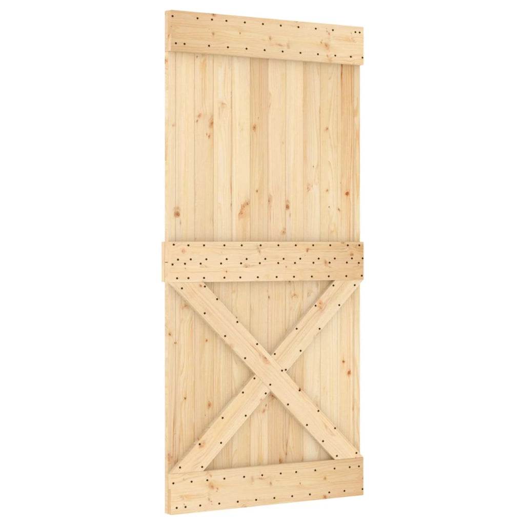 Porta scorrevole Naturale e Bianco 95 x 210 cm 3445042