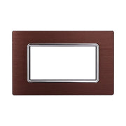 Placca In Alluminio Serie Space 4P Colore Bronzo Compatibile Con Bticino Living Light