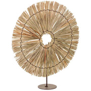 Figura decorativa in fibra naturale marrone 32x02x37h