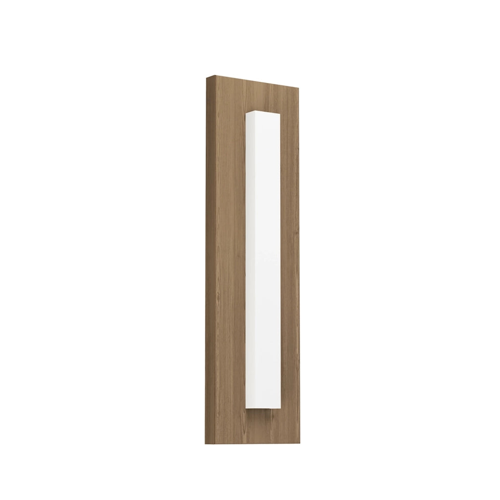 Applique Esterno Contemporanea Bitetto Acciaio Marrone Policarbonato Bianco Led