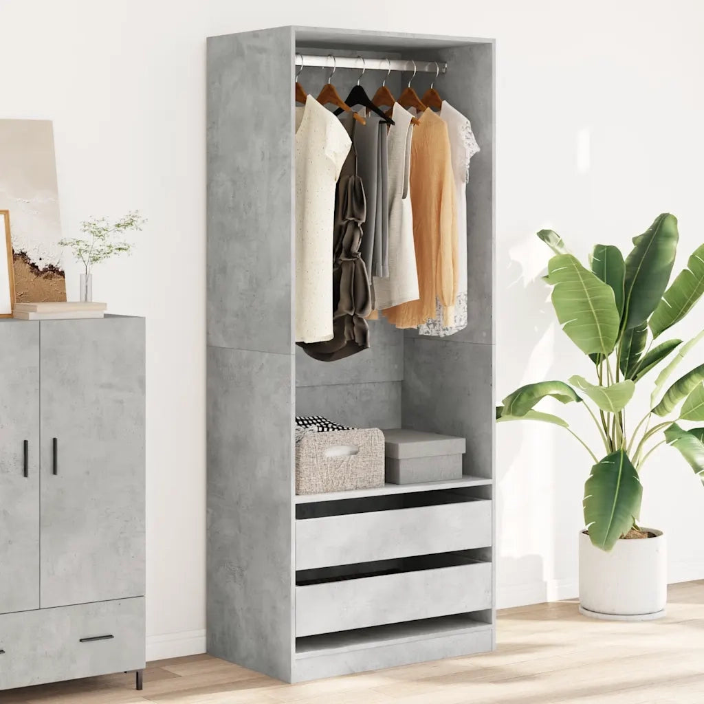 Armadio Grigio Cemento 80x50x200 cm in Legno Multistrato CFW5530753