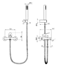 Miscelatore vasca esterno completo