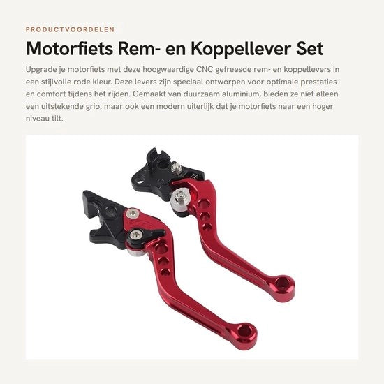 Coppia di Remhebel in Alluminio per CNC - Adatto per GY6/CG125 - 1 Paio - Lunghezza 16cm/19cm - Peso 296g - Freni Motociclistici