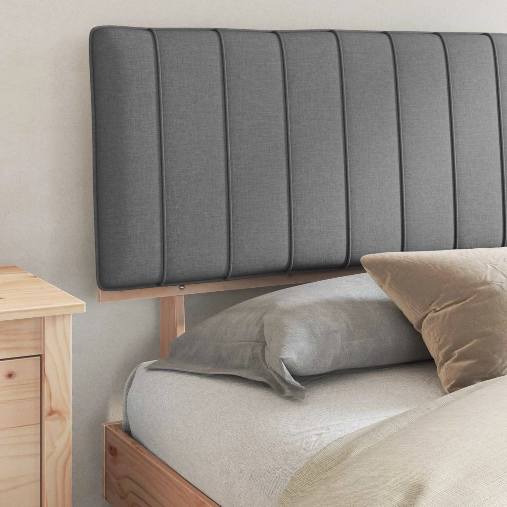 Letto con Testiera Rivestita Grigio chiaro 180 x 200 cm 3398099