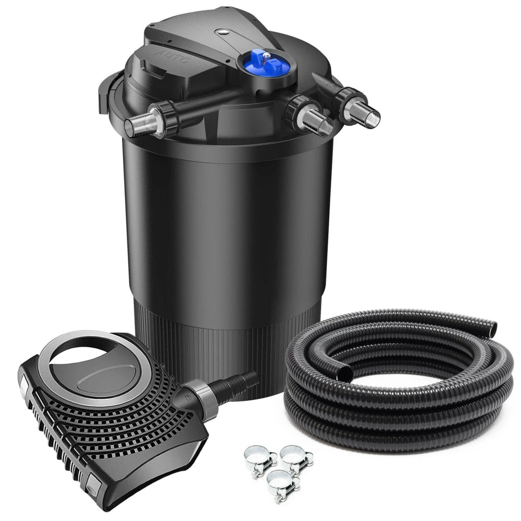 Kit di filtrazione set 30000 litri pompa UVC 18 watt tubo 8000 l/h 10 m 16_0001909