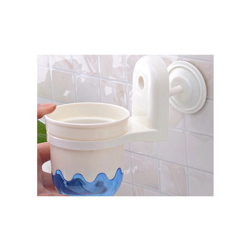 Trade Shop - Scopino Con Porta Scopino A Parete Con Attacco A Ventosa Accessori Per Bagno -