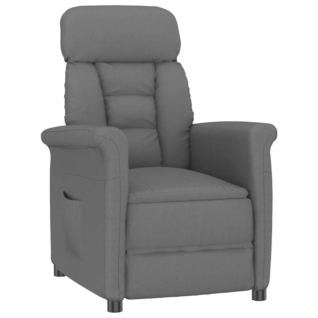 Poltrona-Divano Sedia-Poltroncina Grigio scuro Microfibra