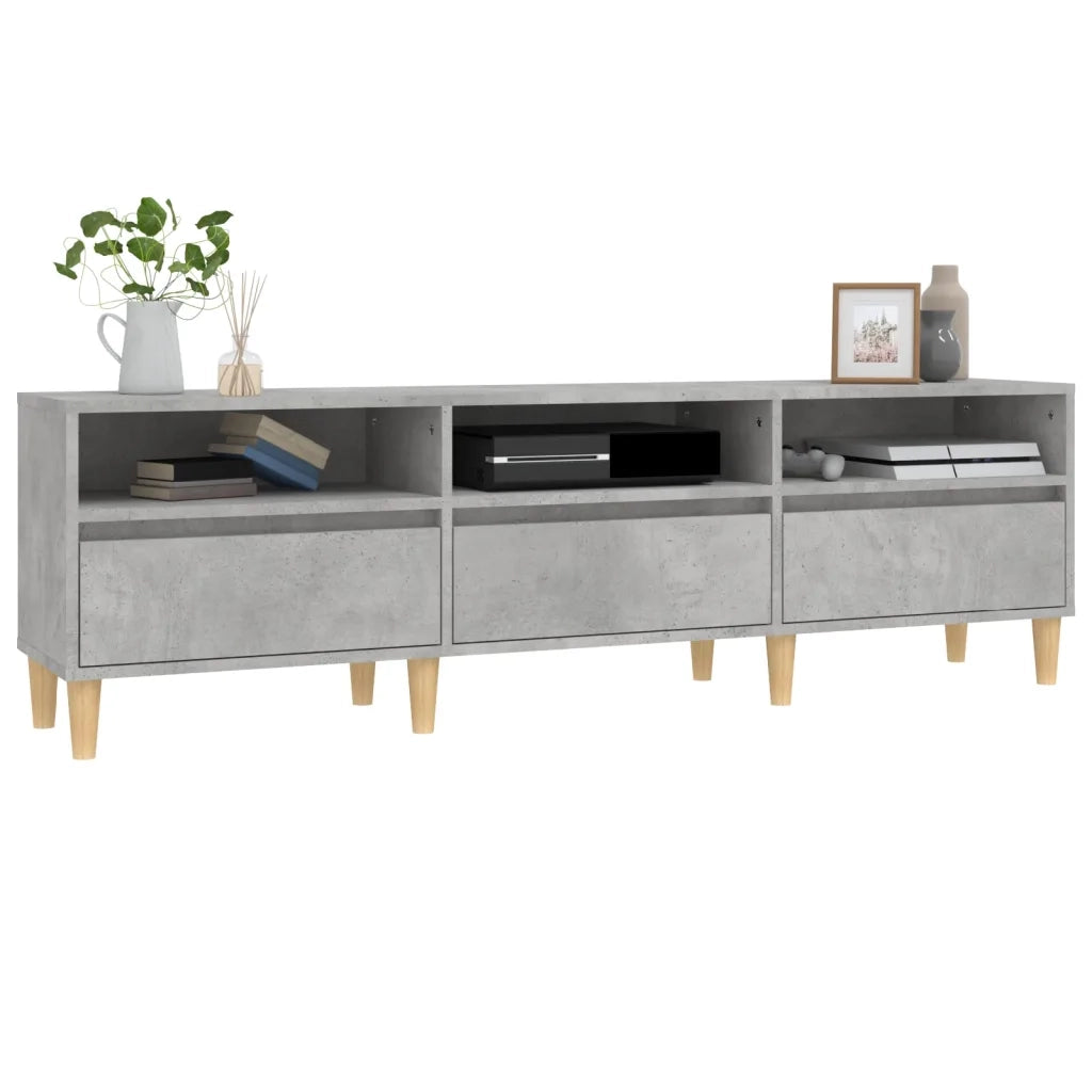 Mobile TV Grigio Cemento 150x30x44,5 cm Legno Multistrato 831913