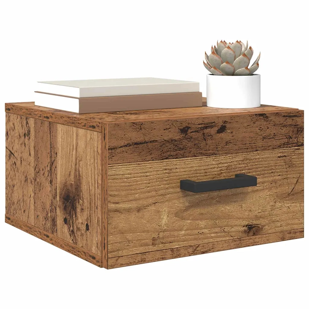 Armadio da Notte con cassetto Legno vecchio 35 x 35 x 20 cm 882368