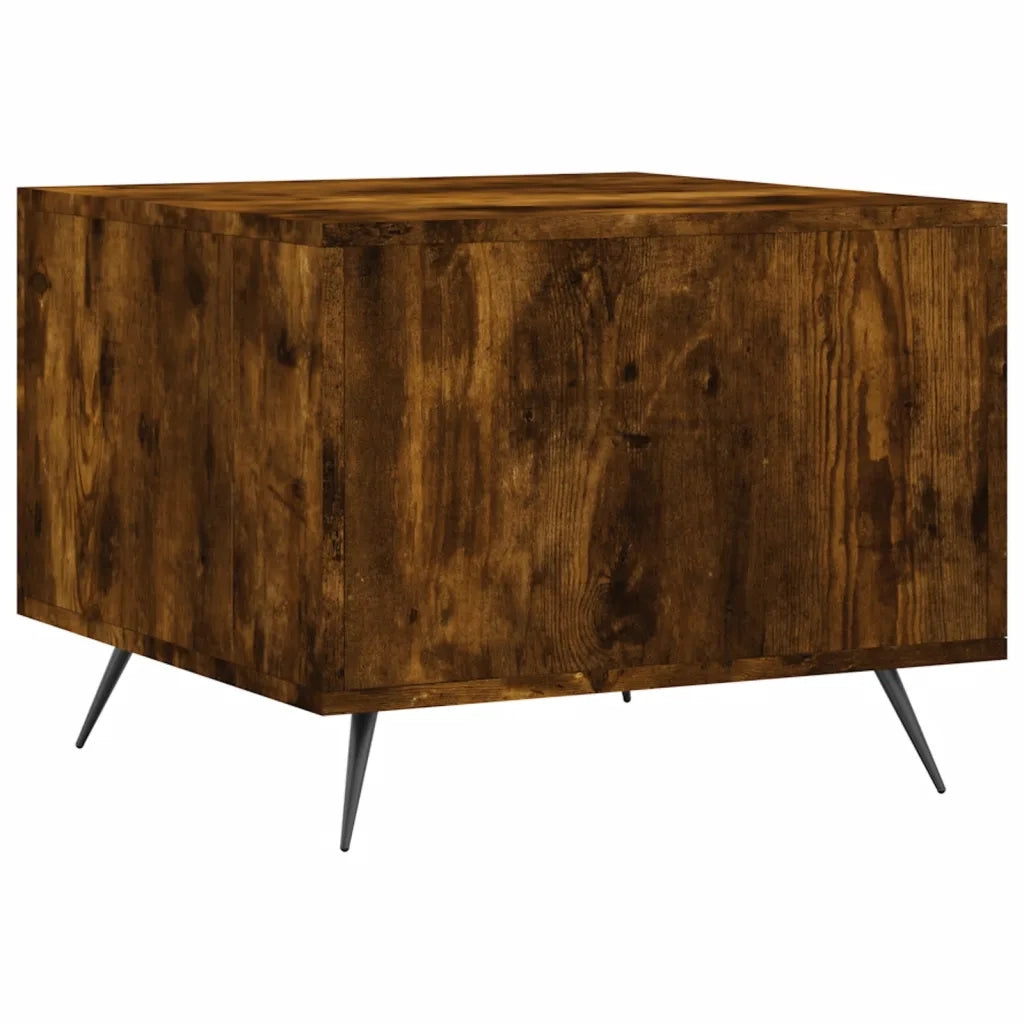 Tavolino da Salotto-Tavolino da soggiorno-Tavolo Rovere Fumo 50x50x40 cm Legno Multistrato 461915