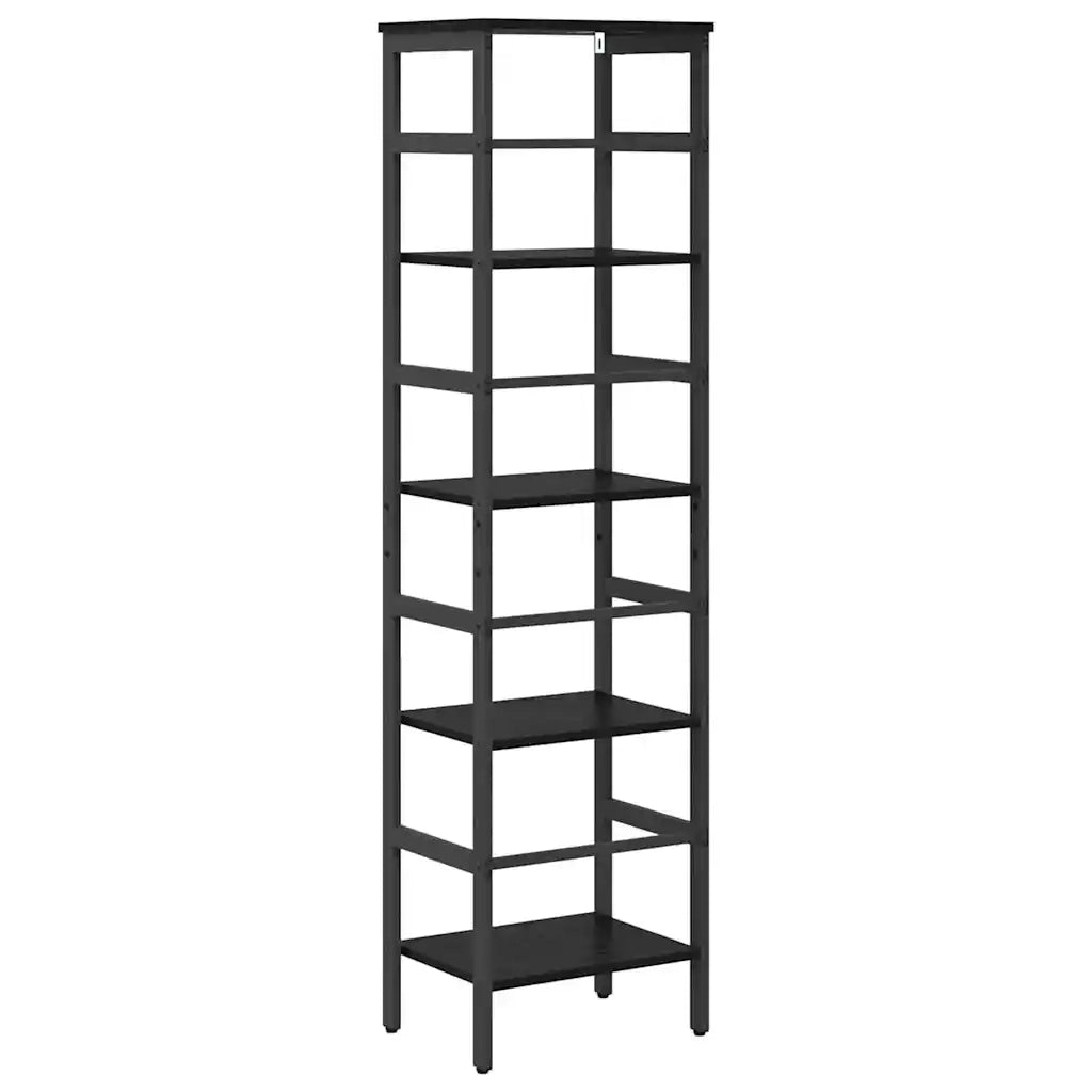 Libreria-Scaffale per Libri-Mobile di Stoccaggio Rovere Nero 40 x 29,5 x 149 cm Legno multistrato