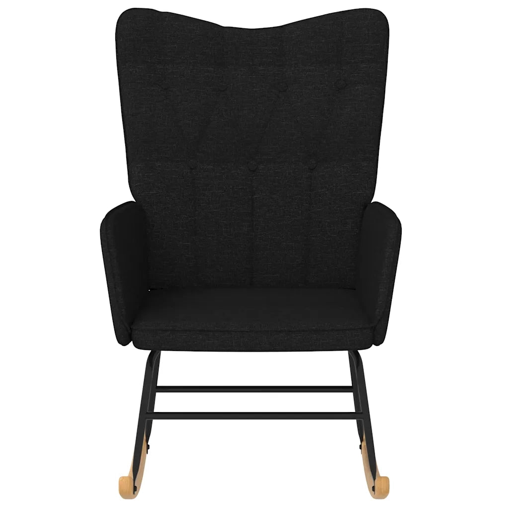 Sedia a Dondolo Nera in Tessuto cod mxl 49652